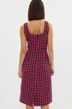Coast Petite Tweed Panelled Midi Pencil Dress -Coast Sales Store bcc03746 pink xl 2