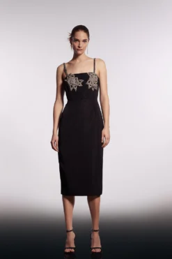 Coast Midi Cami Dress With Crystals