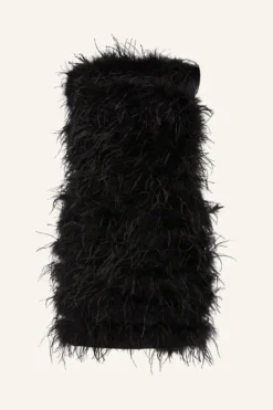 Coast All Over Feather Bandeau Mini Dress -Coast Sales Store bcc03786 black xl 3