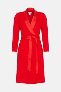 Coast Premium Midi Tuxedo Belted Dress -Coast Sales Store bcc03818 red xl 3