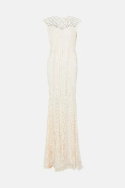 Coast Cap Sleeve Lace Fishtail Hem Maxi Dress -Coast Sales Store bcc03837 ivory xl 3