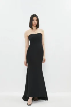 Coast Corset Detail Maxi Dress With Puddle Hem