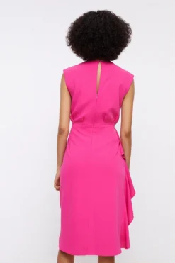 Coast Waterfall Ruffle Drape Midi Dress -Coast Sales Store bcc03878 hot20pink xl 2