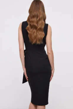 Coast Wrap Top Pencil Skirt Midi Dress 9 Coast Wrap Top Pencil Skirt Midi Dress -Coast Sales Store bcc03889 black xl 4