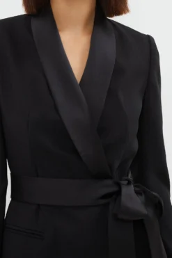 Coast Petite Premium Mini Tuxedo Belted Dress -Coast Sales Store bcc03919 black xl 5