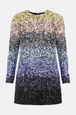 Coast Premium Ombre Hand Embellished Dress -Coast Sales Store bcc03923 multi xl 3