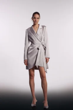 Coast Drape Wrap Front Blazer Dress -Coast Sales Store bcc03929 silver xl 1 scaled