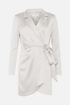 Coast Drape Wrap Front Blazer Dress -Coast Sales Store bcc03929 silver xl 3