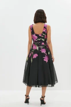 Coast Petite Organza Jacquard Dress -Coast Sales Store bcc03942 black xl 2