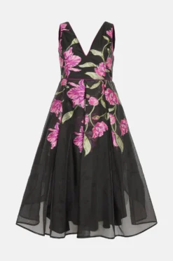 Coast Petite Organza Jacquard Dress -Coast Sales Store bcc03942 black xl 3