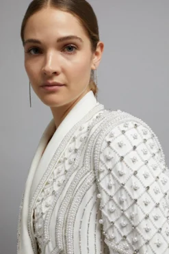 Coast Premium Embellished Tux Dress​ -Coast Sales Store bcc03948 ivory xl 5