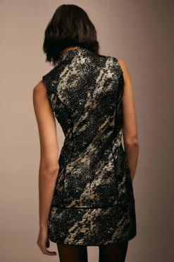 Coast Julie Kuyath Jacquard Mini Dress -Coast Sales Store bcc03965 gold xl 2 scaled