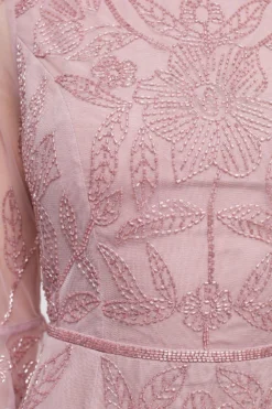 Coast Hand Beaded Midi Dress With Flared Cuff -Coast Sales Store bcc03988 pink xl 4