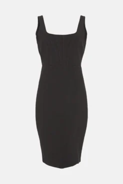 Coast Panelled Bodice Midi Pencil Dress -Coast Sales Store bcc04011 black xl 3