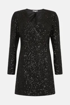 Coast Sequin Blazer Dress -Coast Sales Store bcc04044 black xl 3