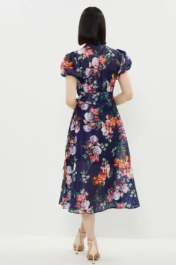 Coast Organza Stripe Wrap Dress -Coast Sales Store bcc04071 navy xl 2