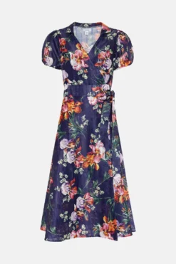 Coast Organza Stripe Wrap Dress -Coast Sales Store bcc04071 navy xl 3