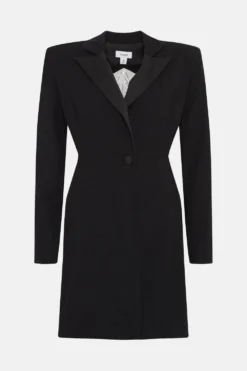 Coast Premium Blazer Dress With Diamante Chain -Coast Sales Store bcc04076 black xl 3