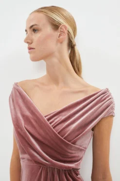 Coast Velvet Bardot Pencil Dress -Coast Sales Store bcc04078 dusty20rose xl 1