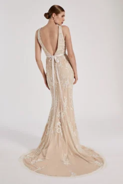 Coast RSN Inspired Plunge Neck Maxi Dress -Coast Sales Store bcc04201 ivory xl 3