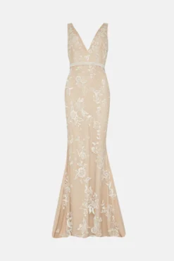 Coast RSN Inspired Plunge Neck Maxi Dress -Coast Sales Store bcc04201 ivory xl 4