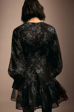 Coast Julie Kuyath Diamante Trim Organza Mini Dress -Coast Sales Store bcc04240 black xl 2 scaled