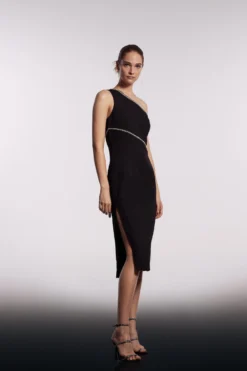 Coast Gem Detail One Shoulder Pencil Dress