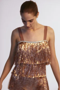 Coast Tiered Tinsel Mini Dress -Coast Sales Store bcc04285 rose20gold xl 4 scaled