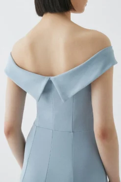 Coast Sculpting Crepe Bardot Fishtail Bridesmaids Maxi Dress -Coast Sales Store bcc04340 pale20blue xl 3