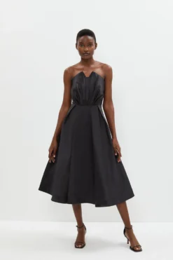 Coast Pleat Bodice Full Skirt Midi Dress