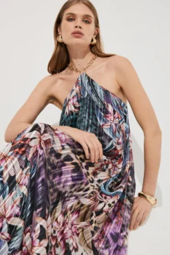 Coast Tropical Placement Print Necklace Detail Maxi Dress -Coast Sales Store bcc04386 multi xl 3