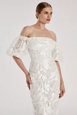 Coast RSN Inspired Lace Bardot Dress -Coast Sales Store bcc04424 ivory xl 2