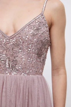 Coast Embellished Bodice Cami Tulle Maxi Bridesmaids Dress -Coast Sales Store bcc04434 mink xl 2