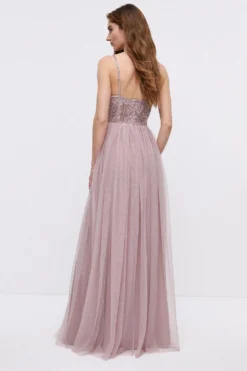 Coast Embellished Bodice Cami Tulle Maxi Bridesmaids Dress -Coast Sales Store bcc04434 mink xl 4