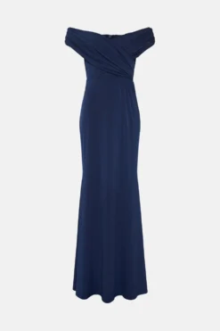 Coast Ruched Bardot Fishtail Slinky Jersey Bridesmaids Maxi Dress -Coast Sales Store bcc04467 navy xl 3