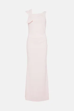 Coast Bow Shoulder Sculpting Crepe Bridesmaids Maxi Dress -Coast Sales Store bcc04475 blush xl 3