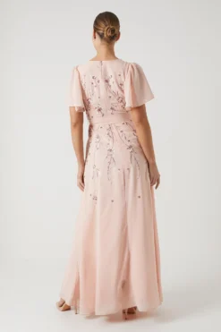 Coast Premium Floral Embroidered Bridesmaids Maxi Dress -Coast Sales Store bcc04493 blush xl 2