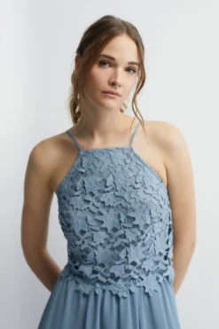 Coast Guipure Lace 2 In 1 Cami Bridesmaids Midi Dress -Coast Sales Store bcc04509 pale20blue xl 1