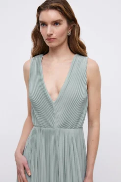 Coast Sunray Pleated Hem Sweep Jersey Bridesmaids Dress 6 Coast Sunray Pleated Hem Sweep Jersey Bridesmaids Dress -Coast Sales Store bcc04510 sage xl 1