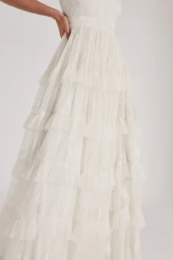 Coast RSN Inspired Embroidered Mesh Dress -Coast Sales Store bcc04516 ivory xl 3