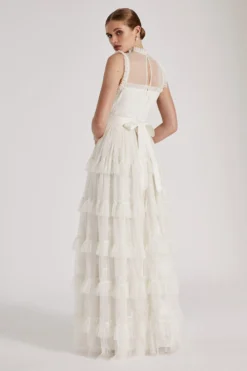 Coast RSN Inspired Embroidered Mesh Dress -Coast Sales Store bcc04516 ivory xl 5