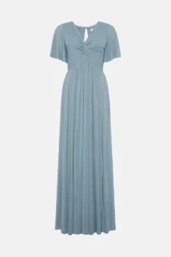 Coast Angel Sleeve Stretch Mesh Full Skirted Bridesmaids Maxi Dress -Coast Sales Store bcc04548 pale20blue xl 3