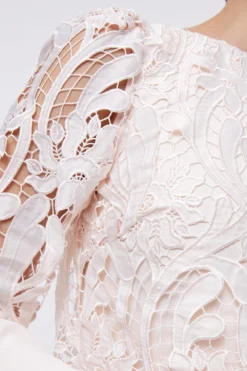 Coast Pencil Dress With Satin Lace Bodice & Flare Cuff -Coast Sales Store bcc04638 blush xl 4