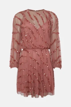 Coast Hand Embellished Mini Dress -Coast Sales Store bcc04652 rose xl 3