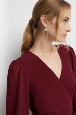 Coast Hem Sweep Maxi Wrap Bridesmaids Dress -Coast Sales Store bcc04662 aubergine xl 2