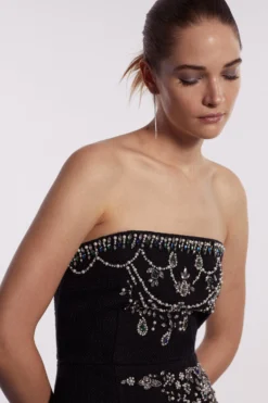 Coast Tweed Strapless Mini Dress With Embellishment -Coast Sales Store bcc04663 black xl 4 scaled