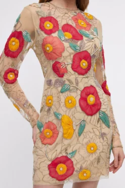 Coast Premium Hand Embellished Chiffon Floral Mini Dress -Coast Sales Store bcc04673 multi xl 2