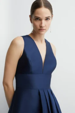 Coast Plunge Neck Waterfall Bridesmaid Maxi Dress With Pockets -Coast Sales Store bcc04779 navy xl 1 scaled