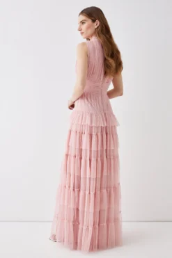 Coast Tulle Tiered Frill Sleeve Bridesmaids Maxi Dress -Coast Sales Store bcc04787 ballerina20pink xl 2