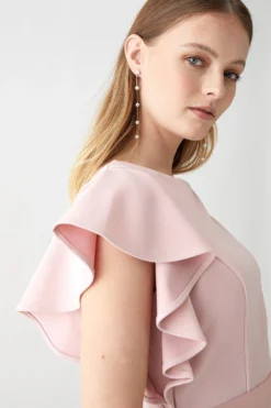 Coast Clean Ruffle Detail Fishtail Bridesmaids Maxi Dress -Coast Sales Store bcc04826 ballerina20pink xl 1